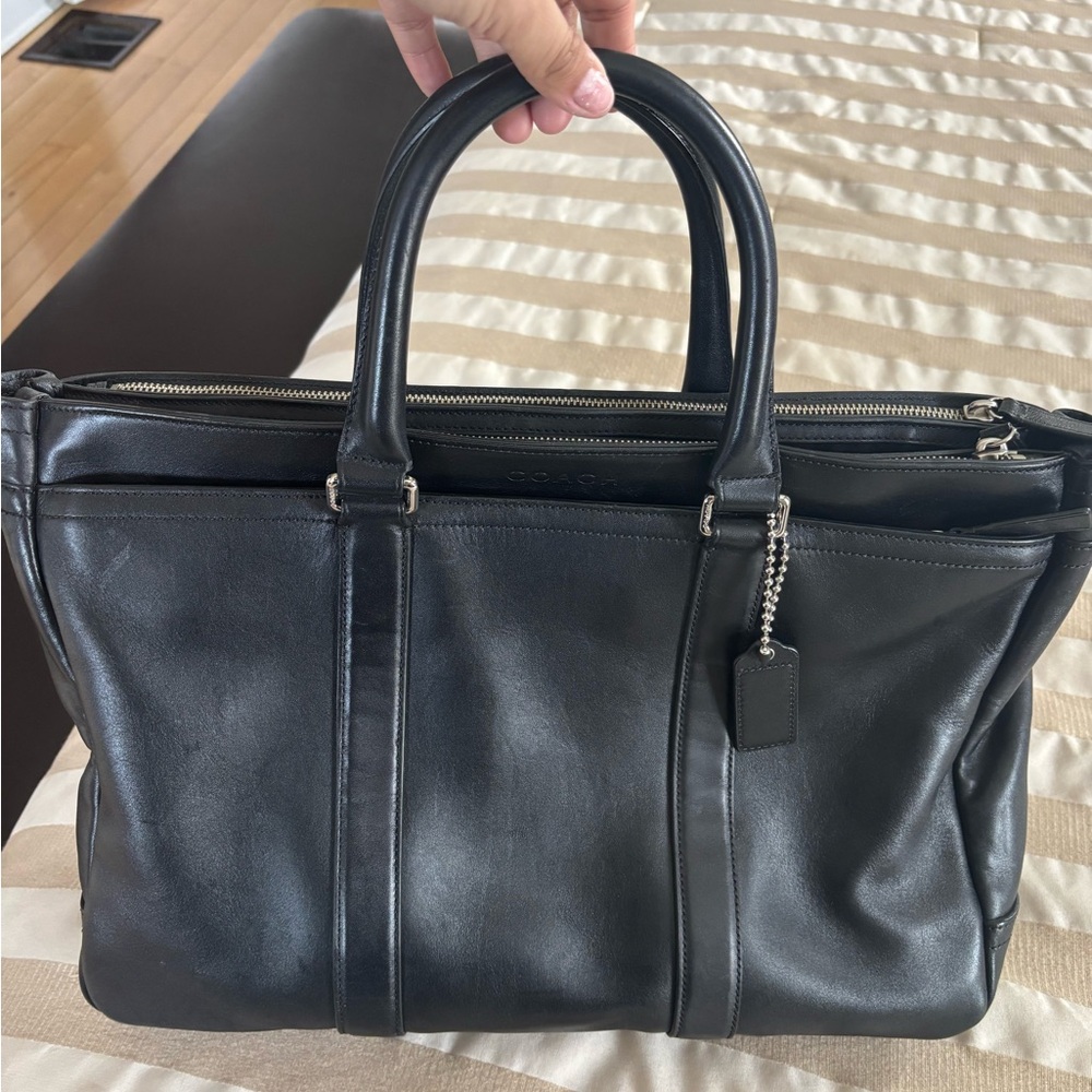 Coach Black Leather Vintage Brief Case